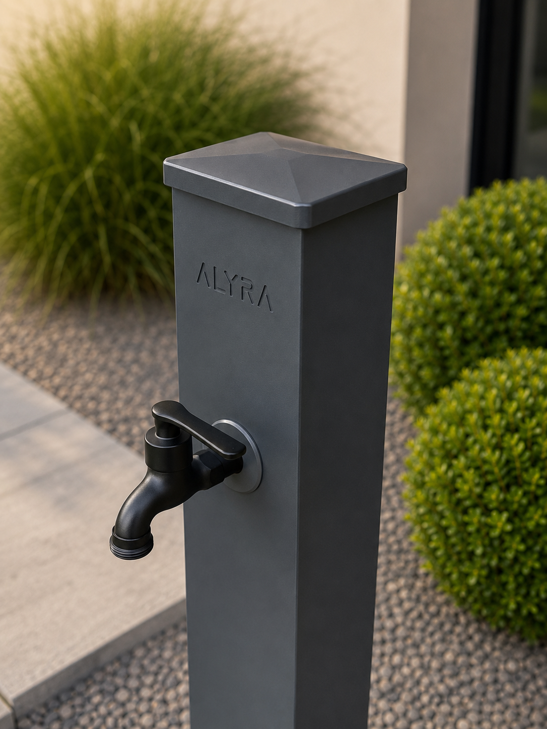 ALYRA H1 – Wassersäule aus Aluminium für Garten & Terrasse