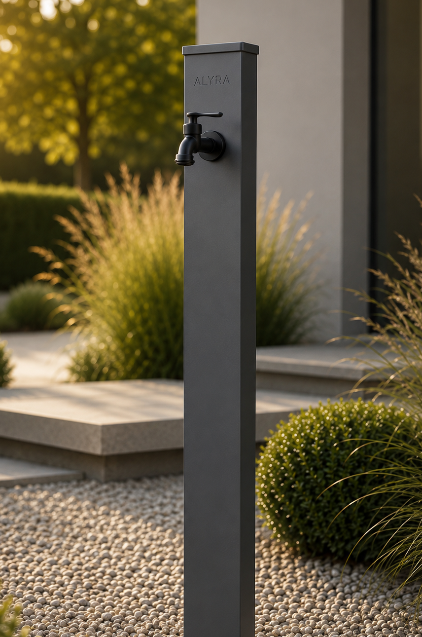 ALYRA H1 – Wassersäule aus Aluminium für Garten & Terrasse